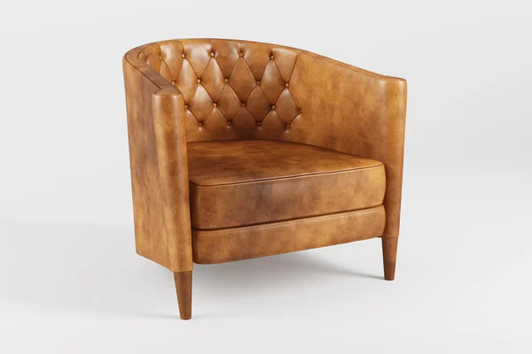 Классическое кожаное кресло — стоковое фото