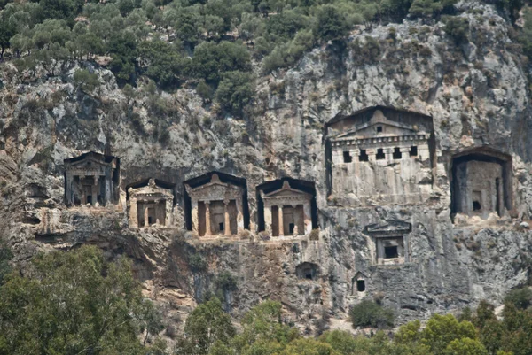 Likya kaya mezarları Dalyan — Stok fotoğraf