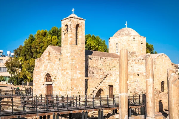 Panagia Chrysopolitissa Bazilikası'na. Paphos, Kıbrıs — Stok fotoğraf