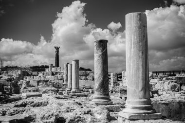 Agora Kourion arkeolojik alanda. Limasol Bölgesi, Cyp