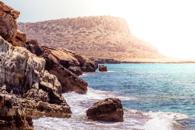 Cape Greco Ulusal Forest Park taşın. Mağusa bölgesi, Cyp