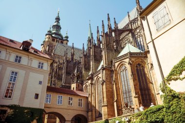 Saint Vitus Katedrali doğu ucunda. Prague, Çek Cumhuriyeti.