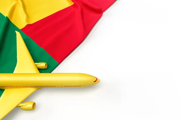 Aereo Passeggeri Bandiera Del Benin Illustrazione — Foto Stock