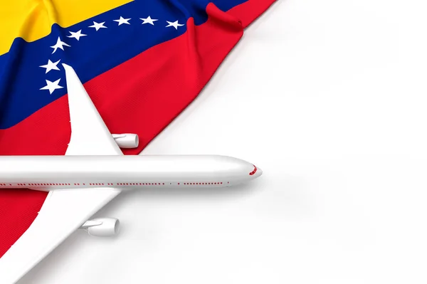 Avión Pasajeros Bandera Venezuela Ilustración —  Fotos de Stock