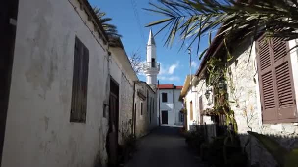 Passeggiando Stradina Del Paese Pano Lefkara Distretto Larnaca Cipro — Video Stock