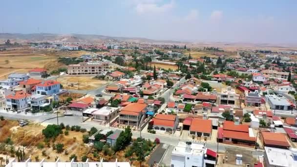 Fliegen Über Dem Dorf Tersefanou Distrikt Larnaca Zypern — Stockvideo