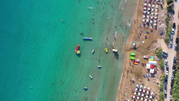 Vue Aérienne Coral Bay Beach District Paphos Chypre — Video
