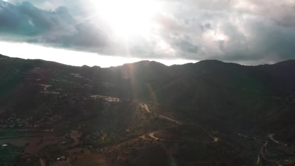 Bergige Landschaft Der Nähe Des Dorfes Lefkara Kreis Larnaka Zypern — Stockvideo