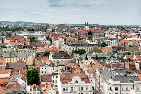 Pilsen Légi Kilátása Cseh Köztársaság — Stock Fotó