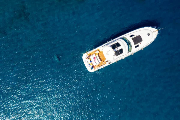 Cruise Yacht Sea Top View — Stock Photo, Image