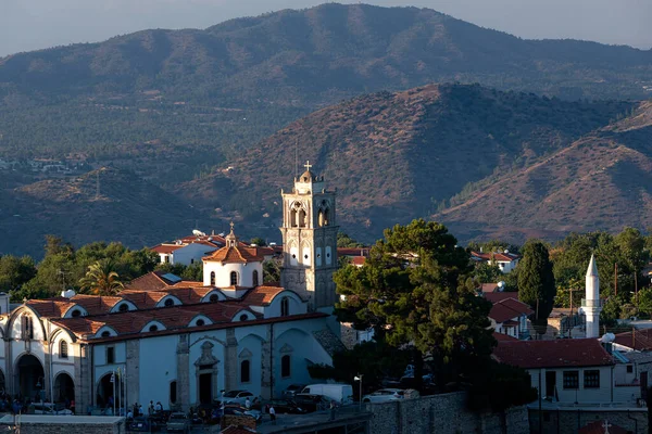Церковь Тимиоса Ставроса Деревне Лефкара Кипр — стоковое фото
