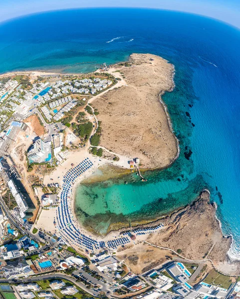 Воздушный Вид Пляж Сэнди Бэй Cyprus — стоковое фото