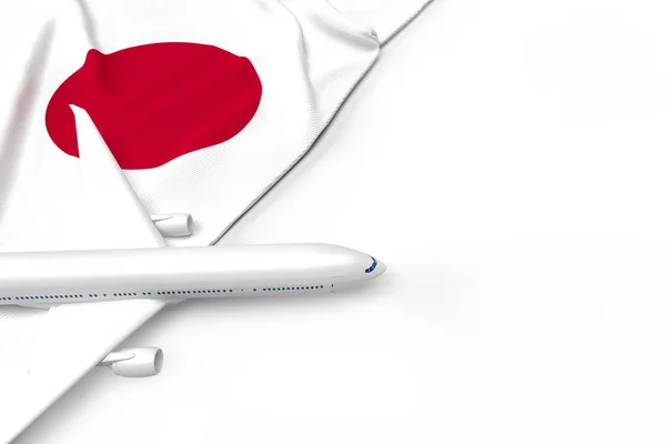 Avião Passageiros Bandeira Japão Ilustração — Fotografia de Stock