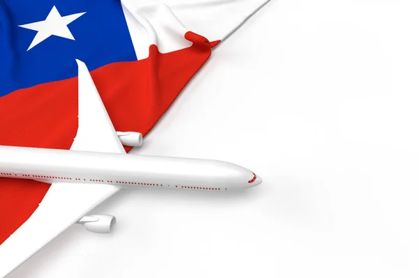 Osobní Letadlo Vlajka Chile Ilustrace — Stock fotografie