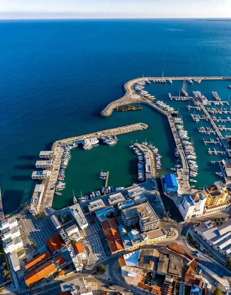 Vue Surélevée Sur Marina Limassol Vieux Port Rénové Chypre — Photo