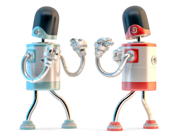 Конфронтация и конкуренция. 3D иллюстрация. Isolated