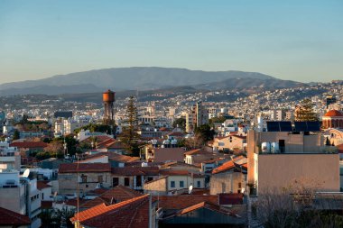 Kıbrıs, Limasol 'un panoramik manzarası. Eski kasaba..