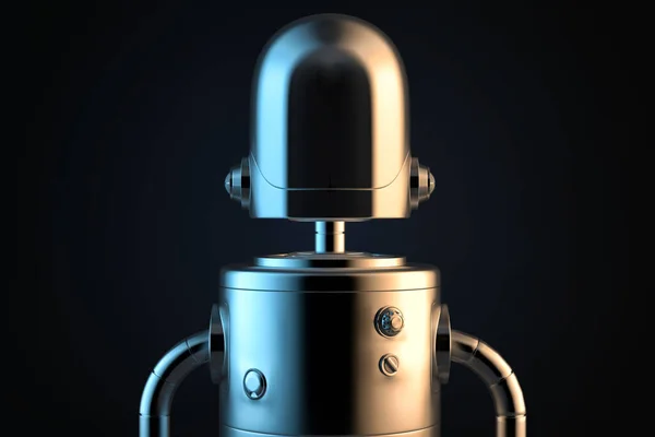 Robot Portrait Illustration Front View — 스톡 사진