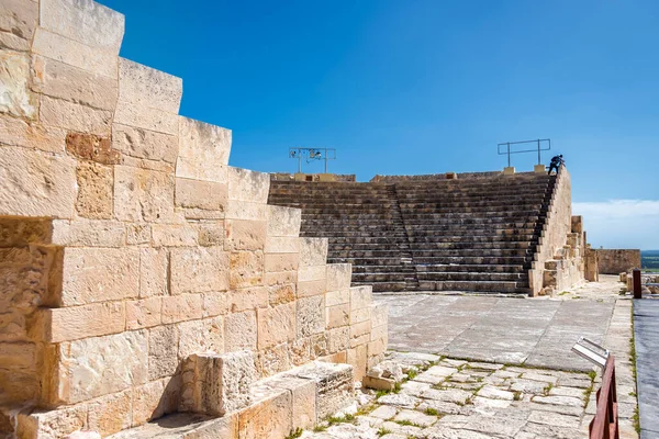 Romerska Amfiteater Kourion Limassoldistriktet Cypern — Stockfoto