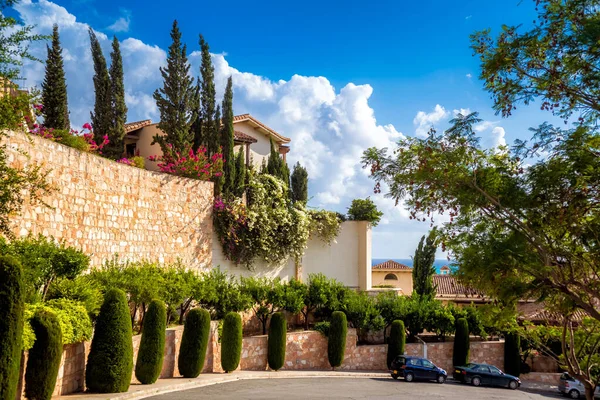 Sunny Street Pissouri Village Chipre — Fotografia de Stock