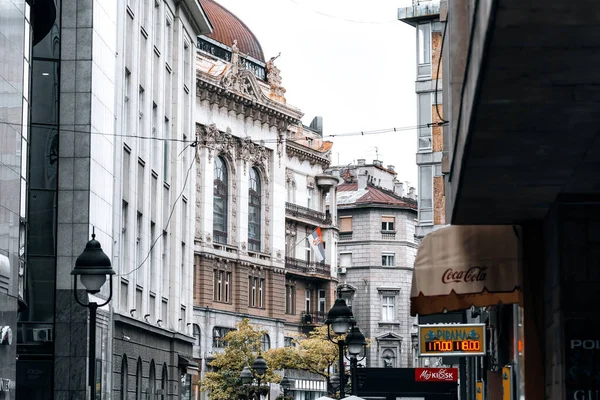 Vista Uma Das Ruas Históricas Belgrado Sérvia — Fotografia de Stock