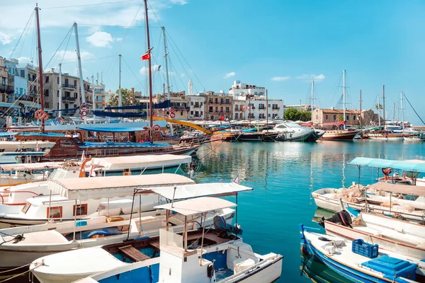 Breed Uitzicht Haven Van Kyrenia Cyprus — Stockfoto