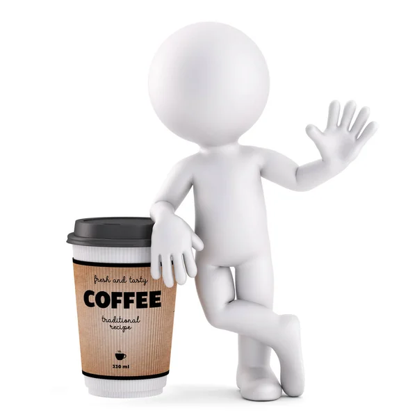 Coffee Time Illustration Isolated White Background — Stock Photo, Image