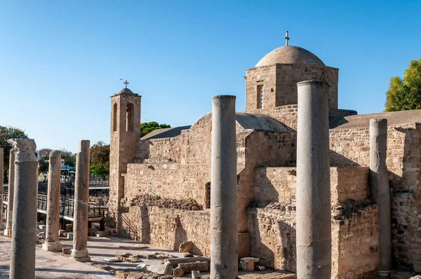 Kościół Panagia Chrysopolitis Starym Mieście Pafos Cypr — Zdjęcie stockowe