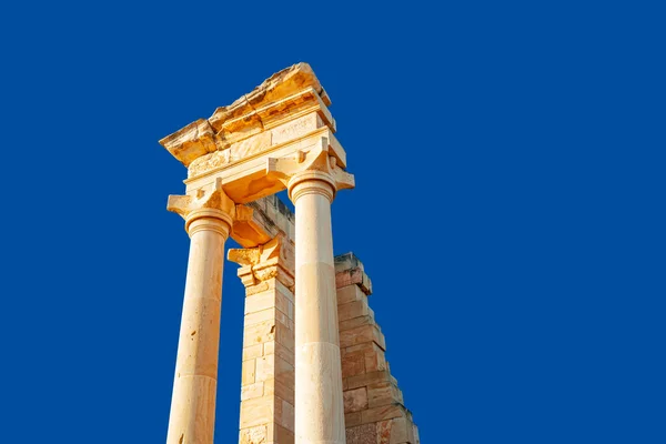 Obnovené Sloupy Antické Apollo Hylates Svatyně Kypr — Stock fotografie