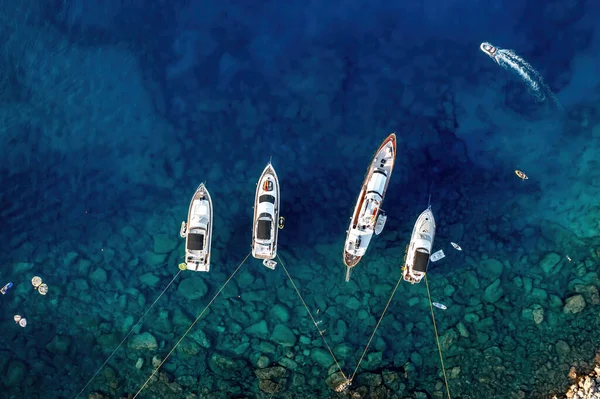 Overhead Iates Mar Mediterrâneo — Fotografia de Stock