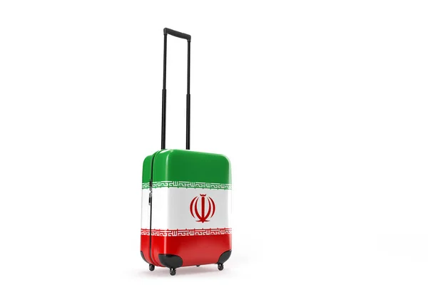 Reisekoffer Mit Der Flagge Des Iran Reisekonzept Rendering — Stockfoto