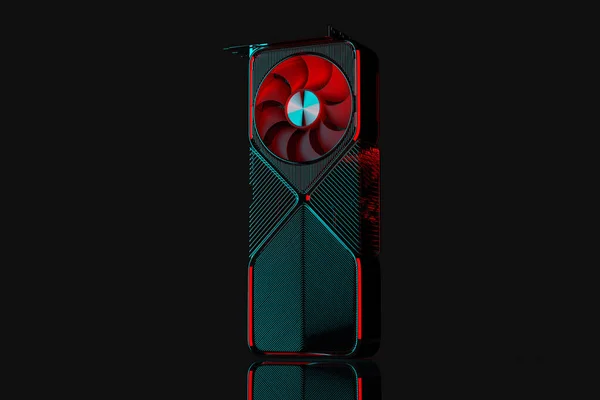 Powerful Gaming Graphic Card Rendering — Stock Photo, Image