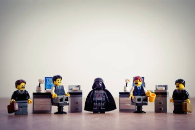 Vader ofiste. İş metaforu. İllüstrasyon başyazısı. 15 Temmuz 2021