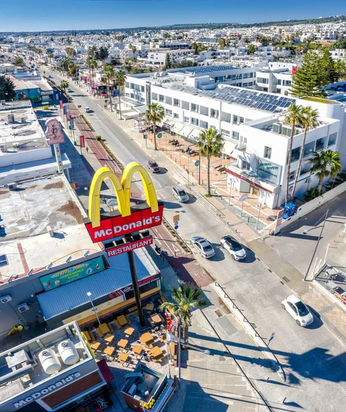 Ayia Napa Cyprus March 2019 Overhead View City Center — Stock Photo, Image