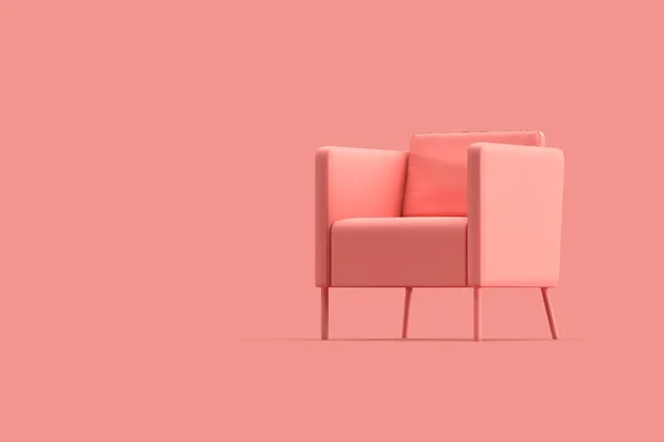 Roze Stoel Roze Achtergrond Illustratie — Stockfoto
