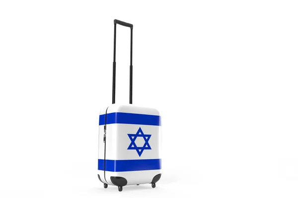 Bőrönd Izrael Zászlajával Mint Utazási Koncepció Illusztráció — Stock Fotó