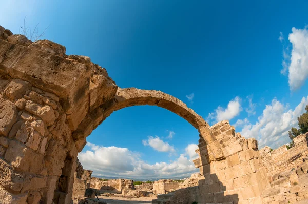 Saranta Kolones, a ruined medieval fortress. Paphos district, Cyprus — Stock Photo, Image