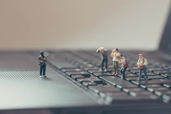 Fotografía la escena del crimen. Concepto de fotoperiodismo. Macro foto — Foto de Stock