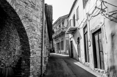 Lefkara Köyü sokakta. Larnaka Bölgesi, Kıbrıs