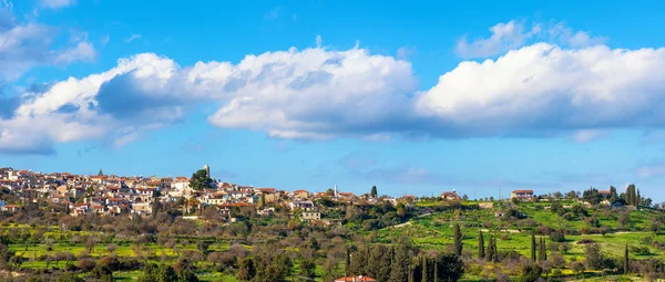 Vista panorâmica da aldeia de Kato Lefkara. Distrito de Limassol, Cypru — Fotografia de Stock