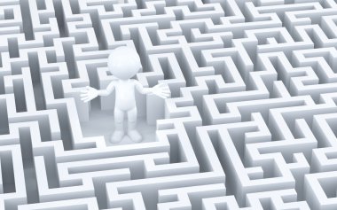 labirent içinde kaybolmuş