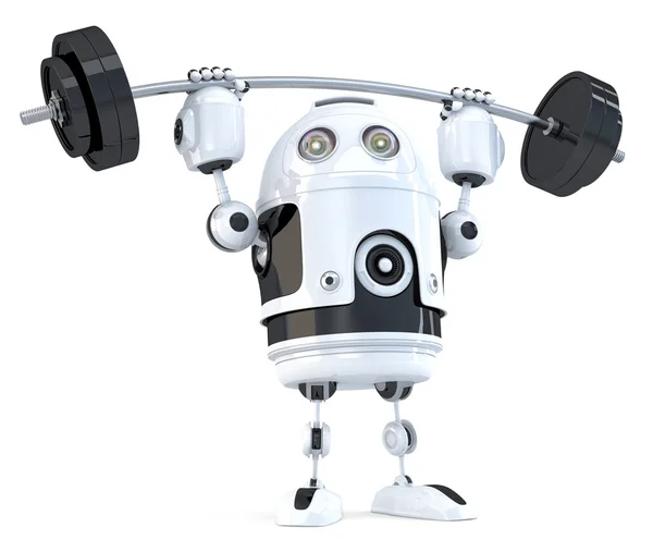 Powerfull Robot. Technology concept. Isolated. Contains clipping path. — Stock Photo, Image