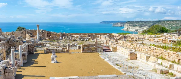 Panoramic view of Kourion archaeological site. Limassol District — Stockfoto