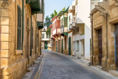 Asim efendi street, narrow historic street in central Nicosia clipart