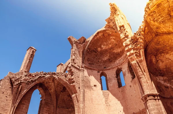 Ruins of St. George of the Greeks Medieval orthodox Church. Famagusta, Cyprus — 스톡 사진