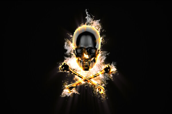 Сжигание Jolly Roger.