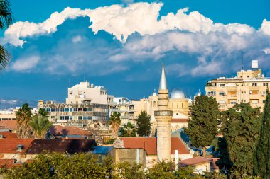 Eski bölümü Limasol şehrinin panoramik manzarasına. Kıbrıs