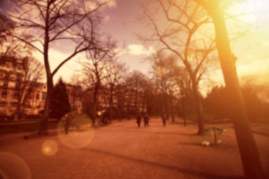 Bulanık şehir sokak