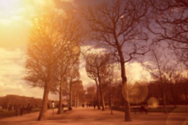 Bulanık şehir sokak