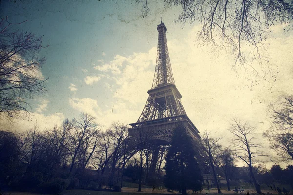 Vintage photo of the Eiffel Tower — Stock Photo, Image